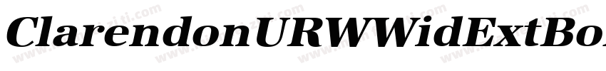 ClarendonURWWidExtBol W01 Obl字体转换